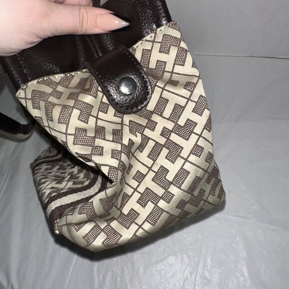 Tommy Hilfiger Brown & Beige Logo Tote Bag With Double Handles - Picture 5 of 8